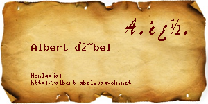Albert Ábel névjegykártya